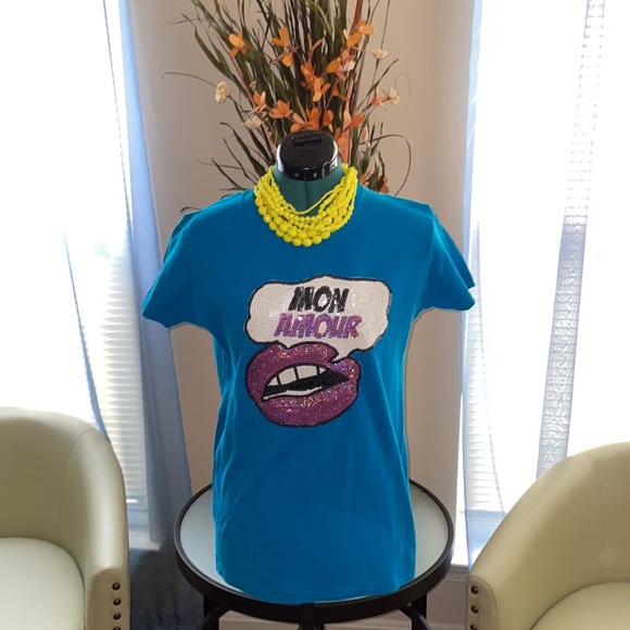 FabulouslyFitted | Custom Graphic Print T-shirt - Mon Amour - Picture 1 of 4